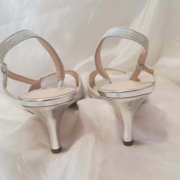 Nina New York Silver Crystal Heels 9 - Picture 8 of 9